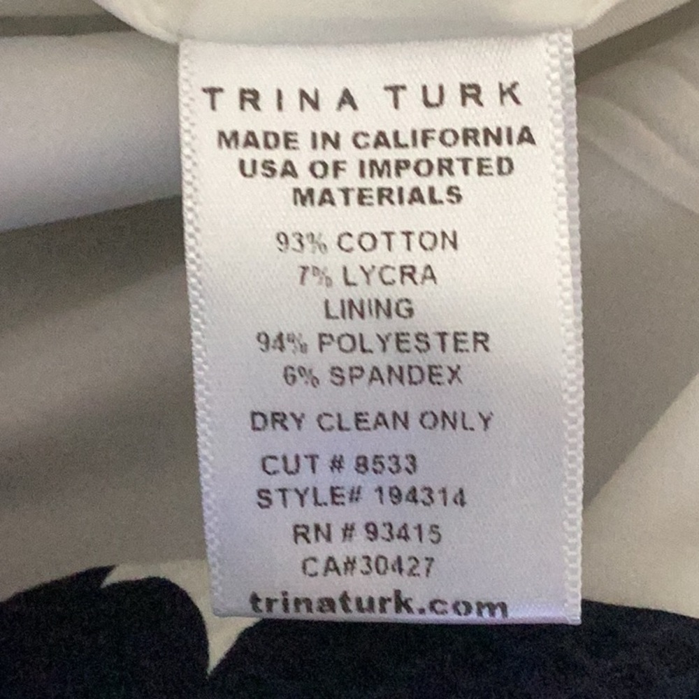 Trina Turk Jungle Island V Neck Sleeveless Shift Dress Size 4 Modern California - Picture 10 of 12